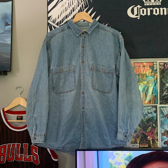 Vintage Levi's Denim Button Up Long Sleeve - Picture 1 of 5